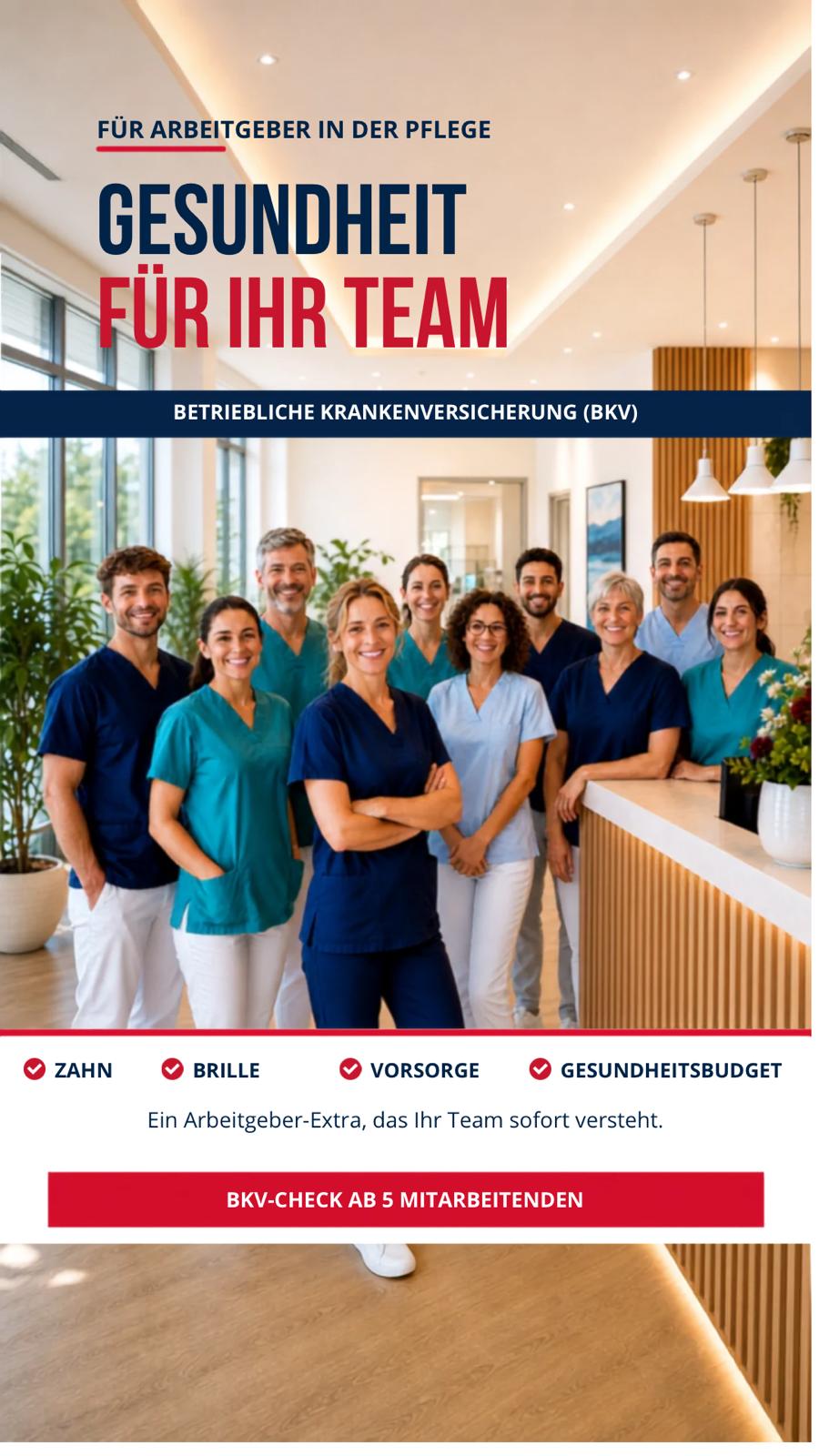 Gesundheit für Ihr Team – Pflegepersonal